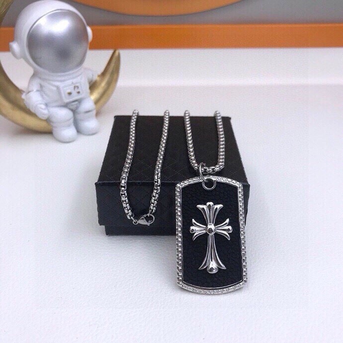 Trendy Chrome Hearts Box Pack Necklace with Hip-Hop Style Sweater Chain. - 图片 8