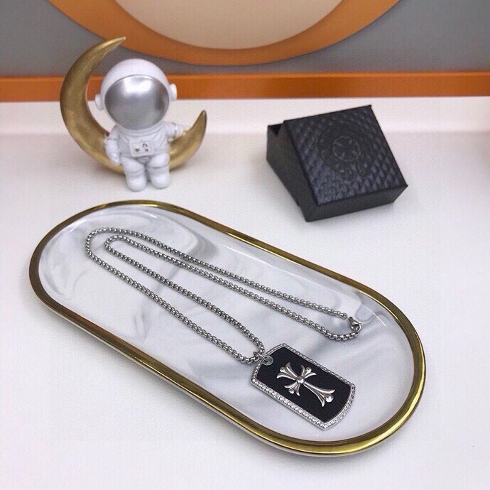 Trendy Chrome Hearts Box Pack Necklace with Hip-Hop Style Sweater Chain. - 图片 9