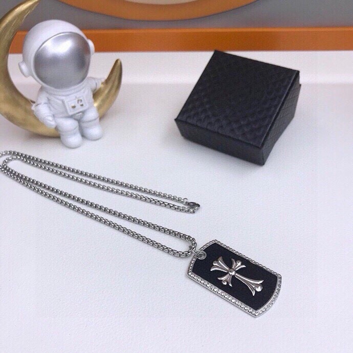 Trendy Chrome Hearts Box Pack Necklace with Hip-Hop Style Sweater Chain. - 图片 5