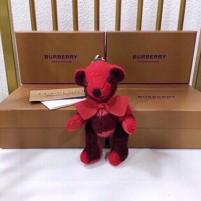 $179 Burberry Teddy Bear with Velvet and Key Buttons, Safe Polyester-Free Filling - 图片 2