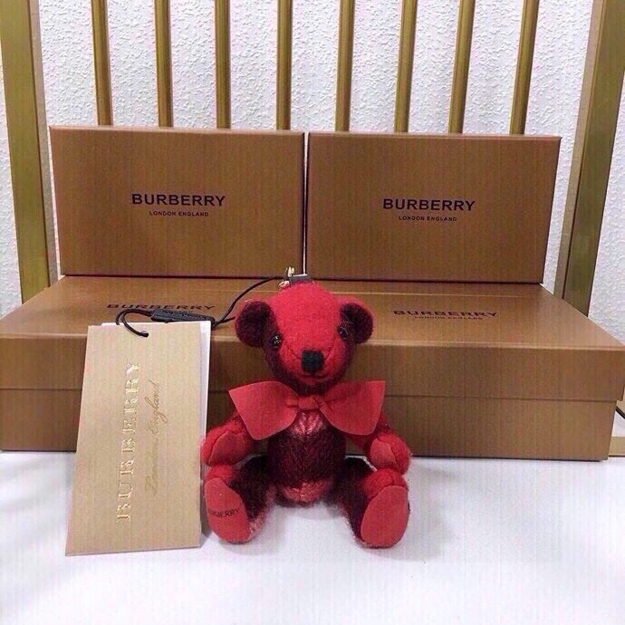 $179 Burberry Teddy Bear with Velvet and Key Buttons, Safe Polyester-Free Filling - 图片 5