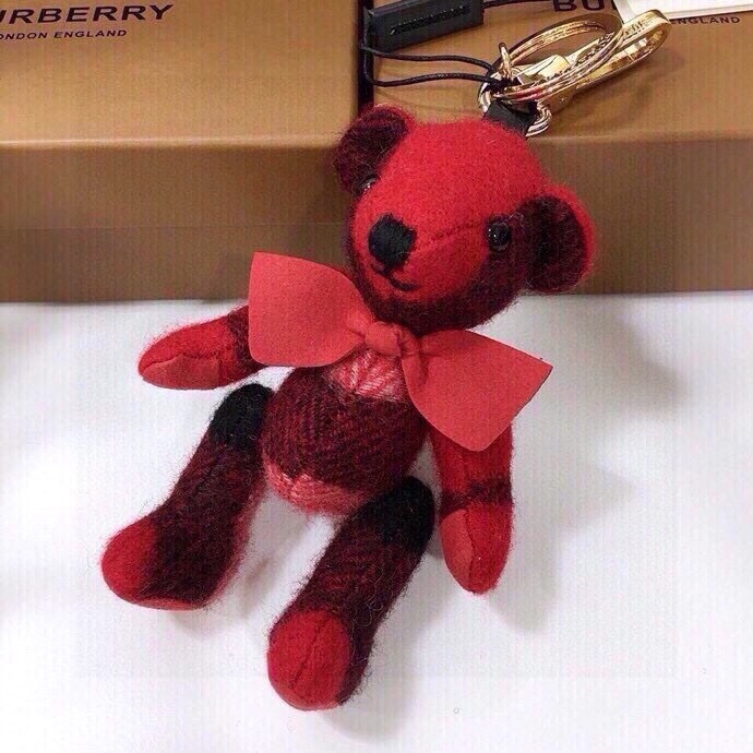 $179 Burberry Teddy Bear with Velvet and Key Buttons, Safe Polyester-Free Filling - 图片 3
