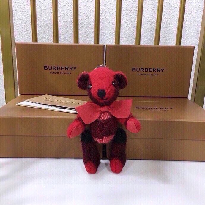 $179 Burberry Teddy Bear with Velvet and Key Buttons, Safe Polyester-Free Filling - 图片 8