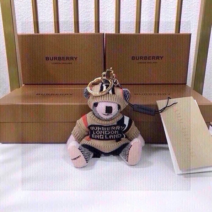Luxurious Burberry Velvet Teddy Bear with Key Button, $222 Original Picture Included - 图片 3