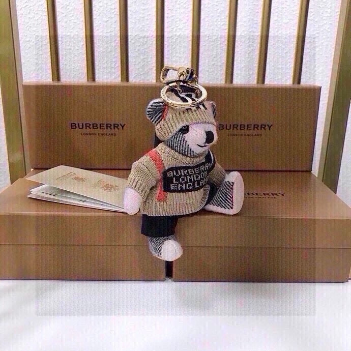 Luxurious Burberry Velvet Teddy Bear with Key Button, $222 Original Picture Included - 图片 5