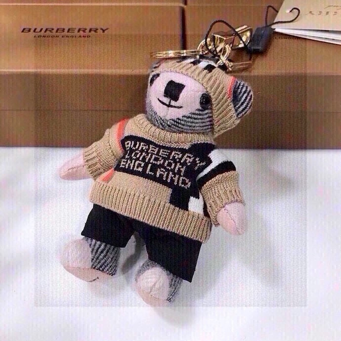 Luxurious Burberry Velvet Teddy Bear with Key Button, $222 Original Picture Included - 图片 2