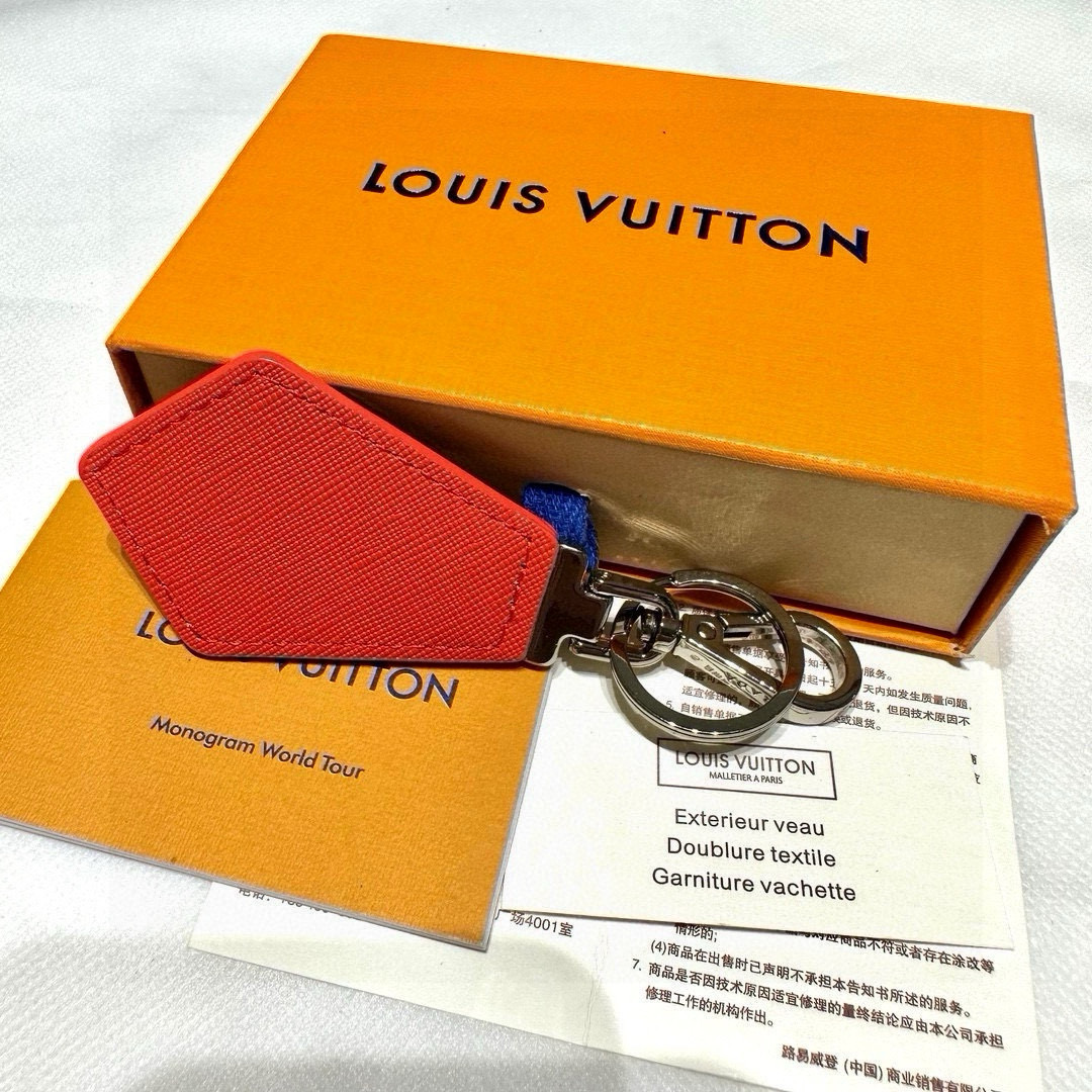 Prada Leather Key Ring with Polished Steel Fittings and Charms - 图片 7