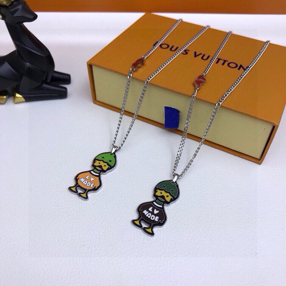 Louis Vuitton Duck Pendant Necklace - Limited Edition Designer Charm