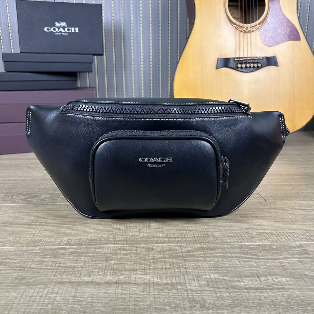 Coach CT754 标志TRACK 胸包腰包 PVC老花料配进口头层牛皮 客供五金 内置多功能袋