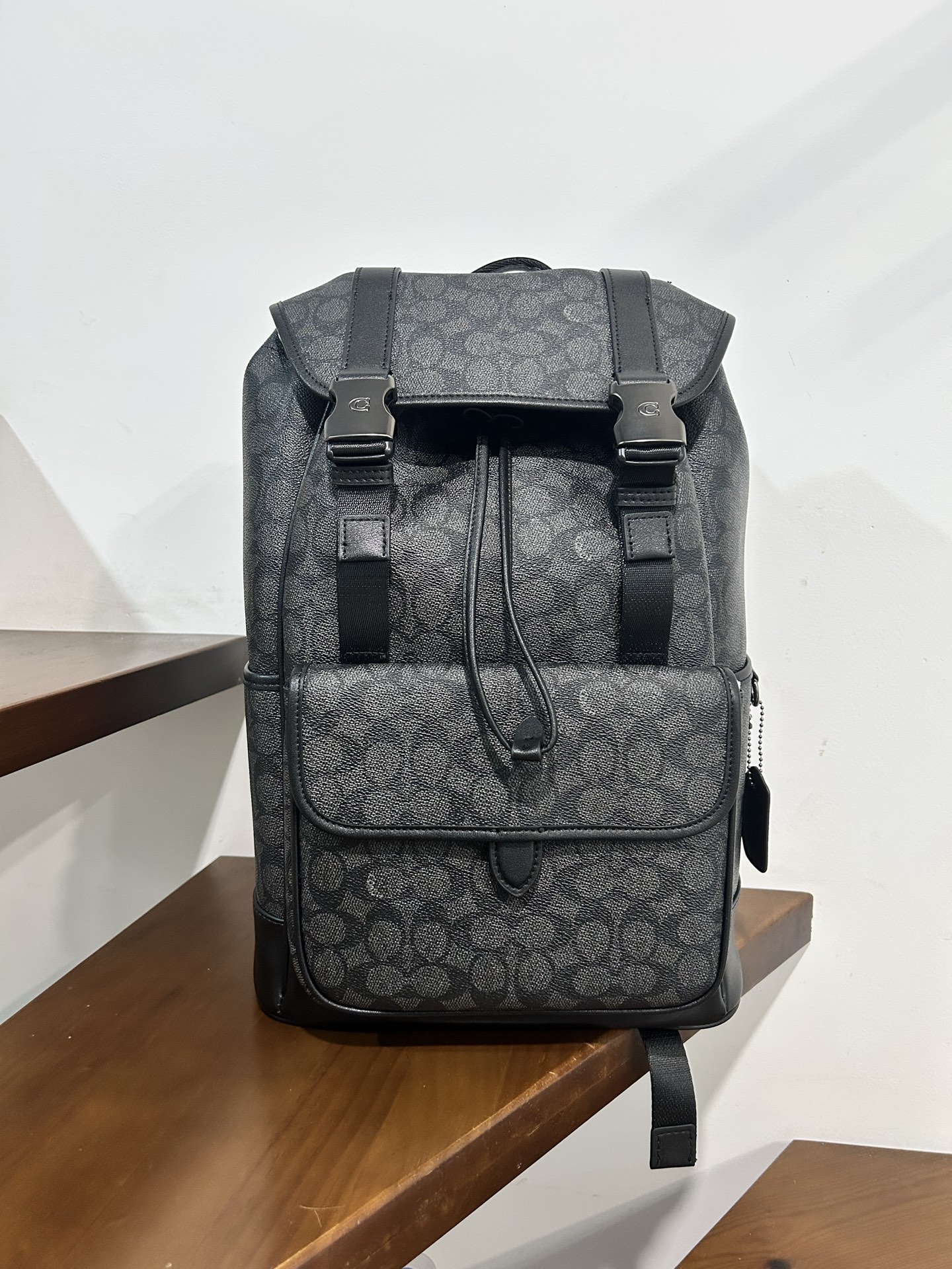Coach 标志 LEAGUE翻盖双肩包