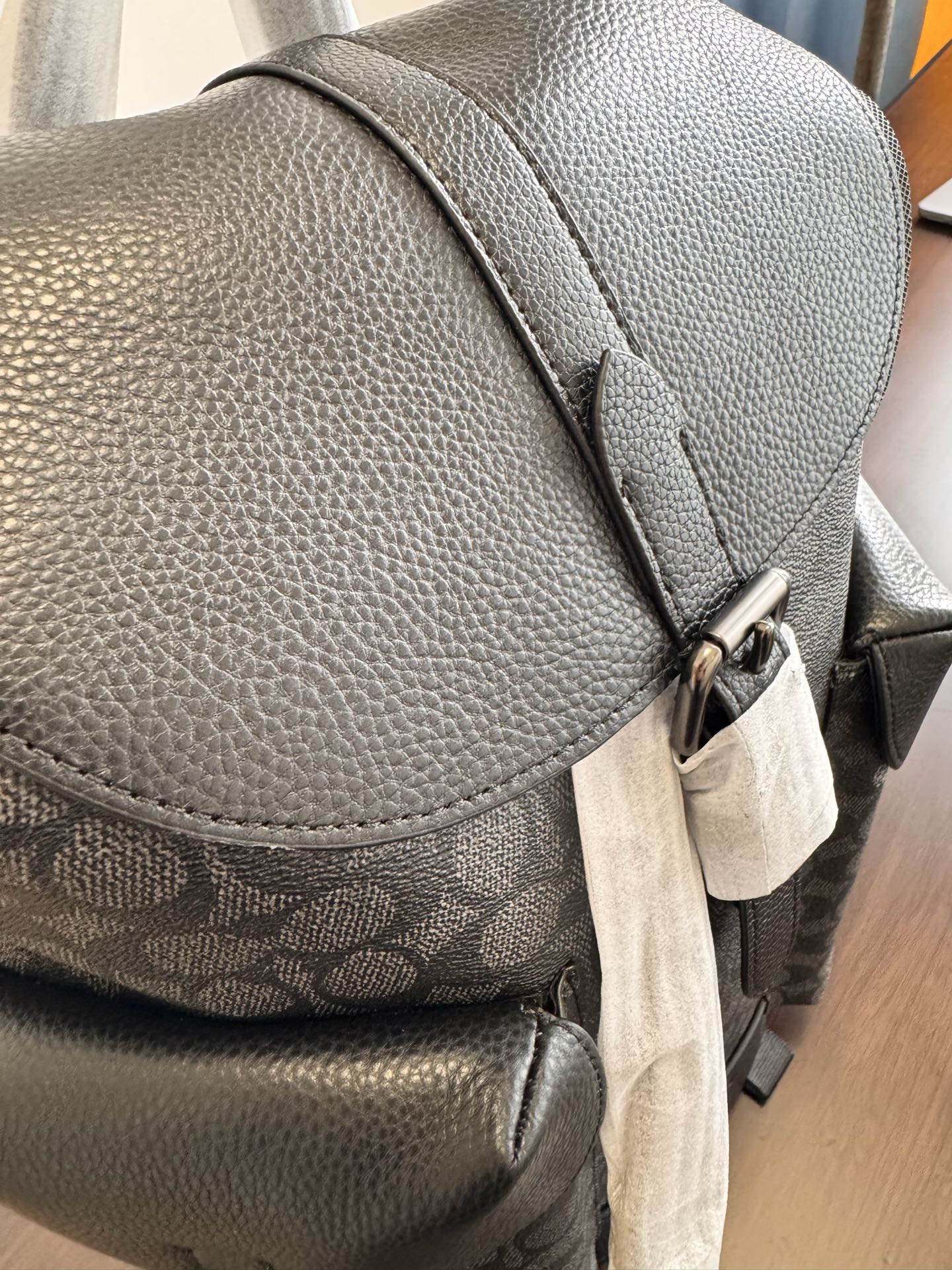 Coach COACH蔻驰男士PVC配皮双肩包 休闲简约潮流 CW211。尺寸31×47×15