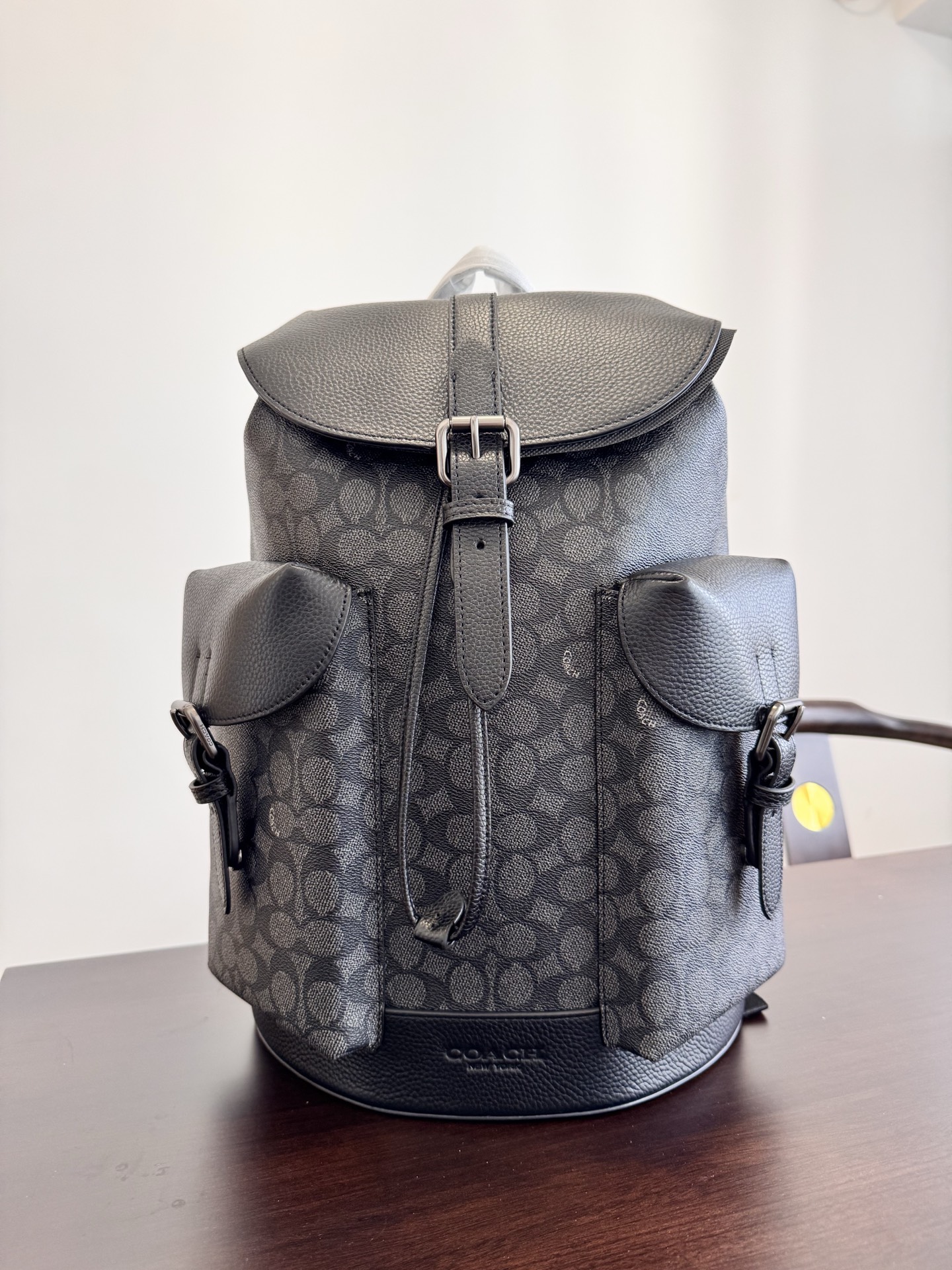 Coach COACH蔻驰男士PVC配皮双肩包 休闲简约潮流 CW211。尺寸31×47×15