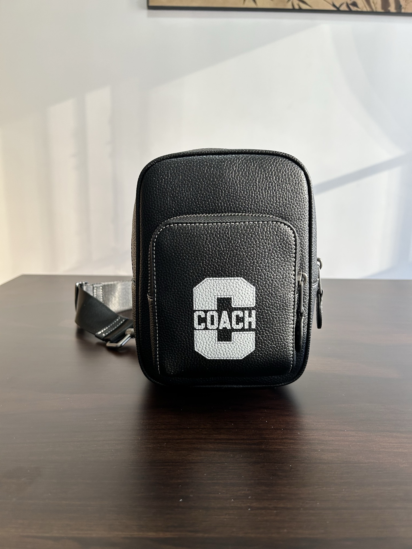 Coach 新款COACH蔻驰CAJ39 奥莱WEST牛皮男款斜背包胸包
