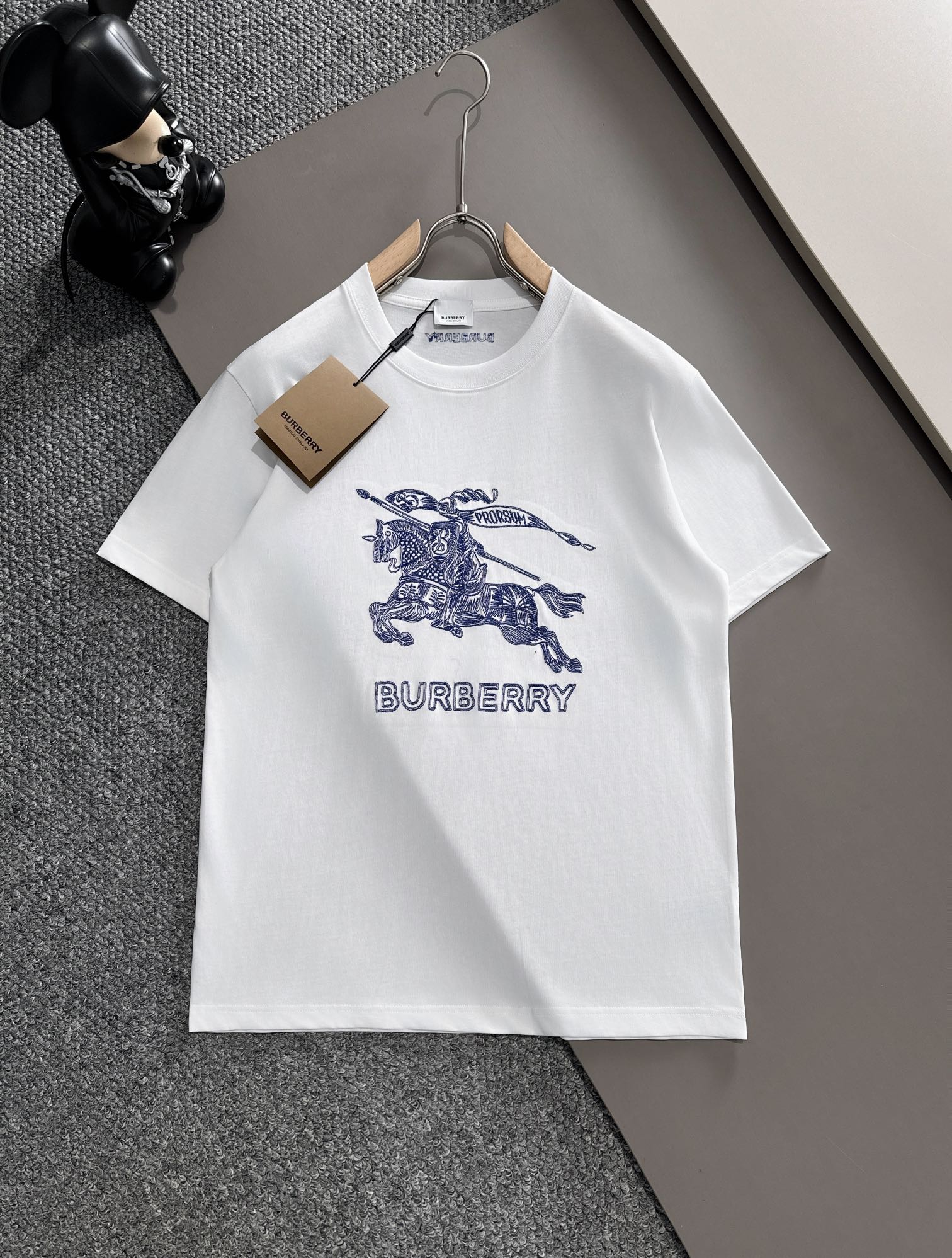 Burberry Clothing T-Shirt Embroidery Cotton Short Sleeve