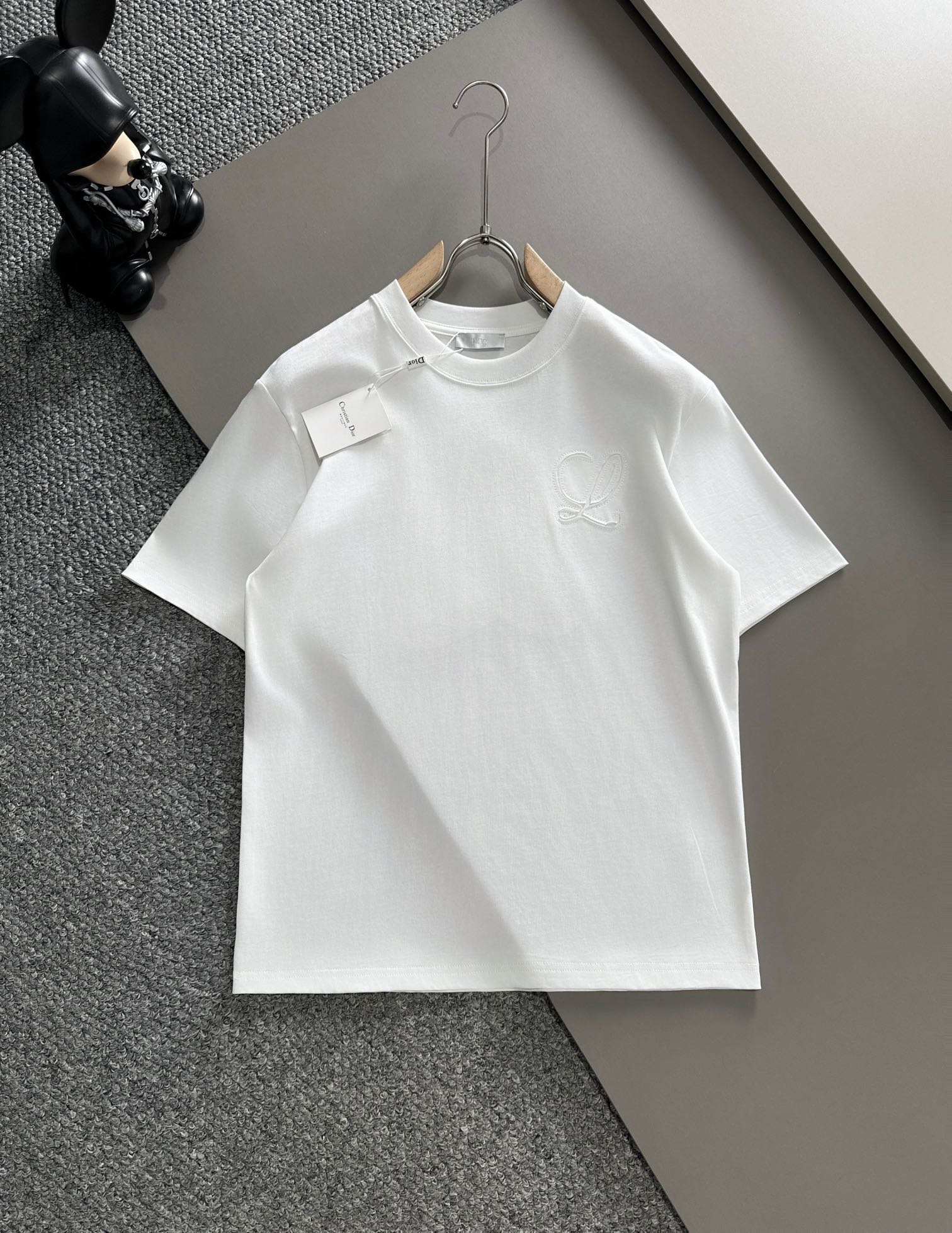 Loewe Clothing T-Shirt Black White Cotton Fashion Short Sleeve
