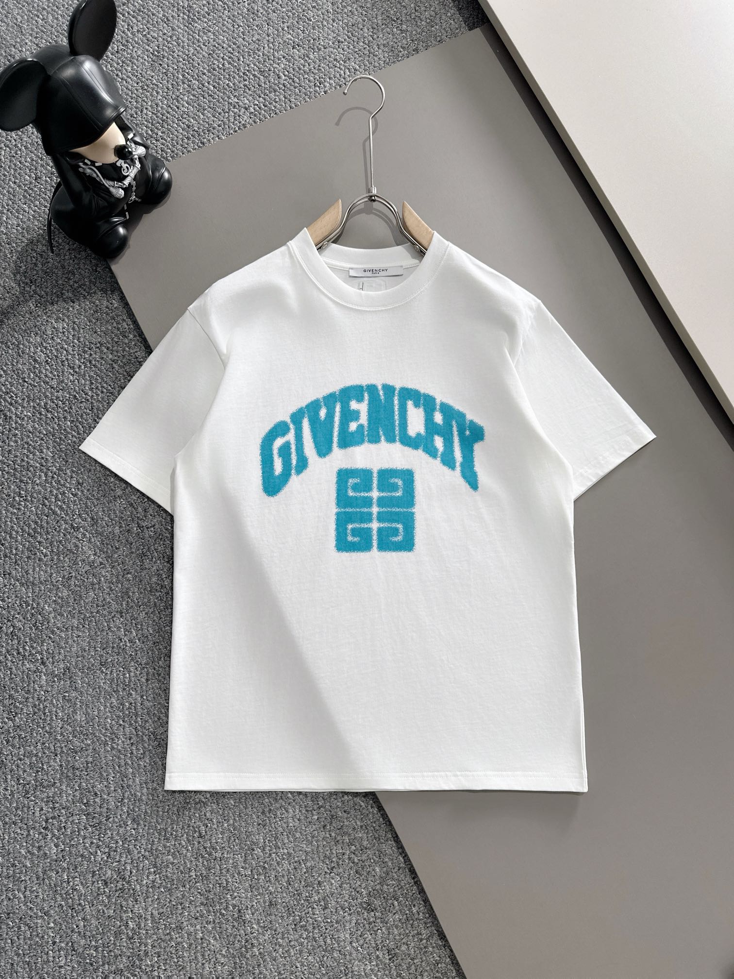 Givenchy Imitación
 Ropa Camiseta Negro Blanco Impresión Algodón Fashion Manga corta