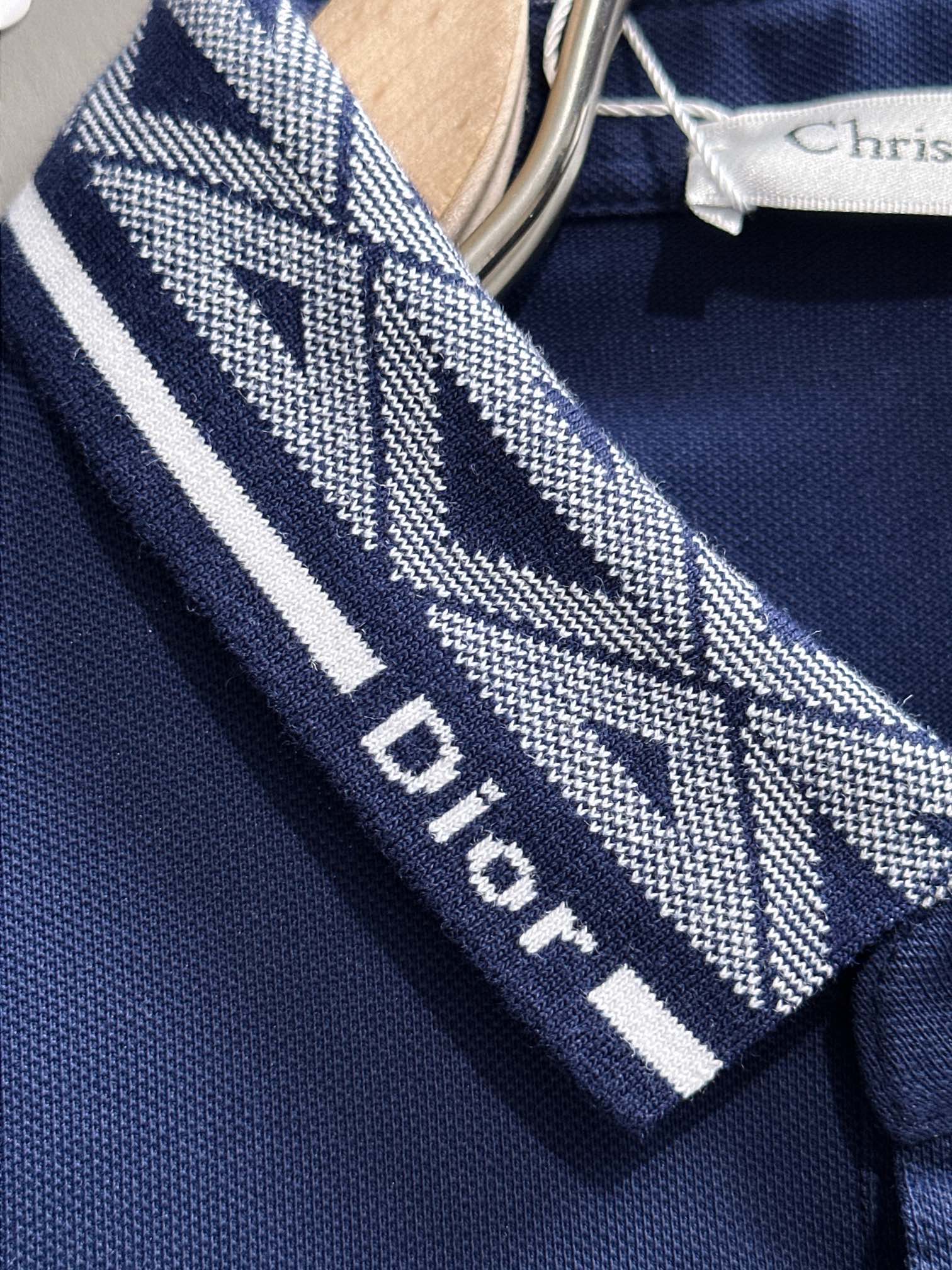 P迪奥245SS新款春夏短袖翻领T恤Polo，最高版本客供定制高端朱地面料简单时尚款，拼色螺纹超级好看！