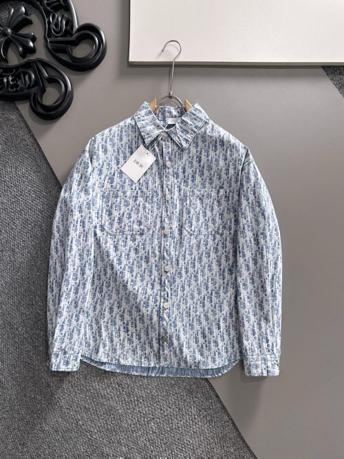 DIOR 2025 Classic Jacquard Long Sleeve Shirt - Comfortable & Stylish 11 DIOR 2025 Classic Jacquard Long Sleeve Shirt - Comfortable & Stylish