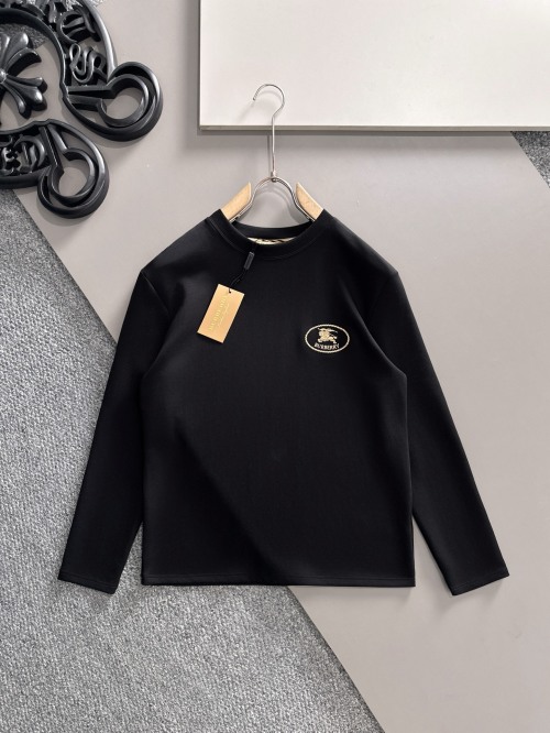 Burberry Men's Black Long Sleeve T-Shirt with Logo, Casual and Stylish 1 Burberry Men's Black Long Sleeve T-Shirt with Logo, Casual and Stylish