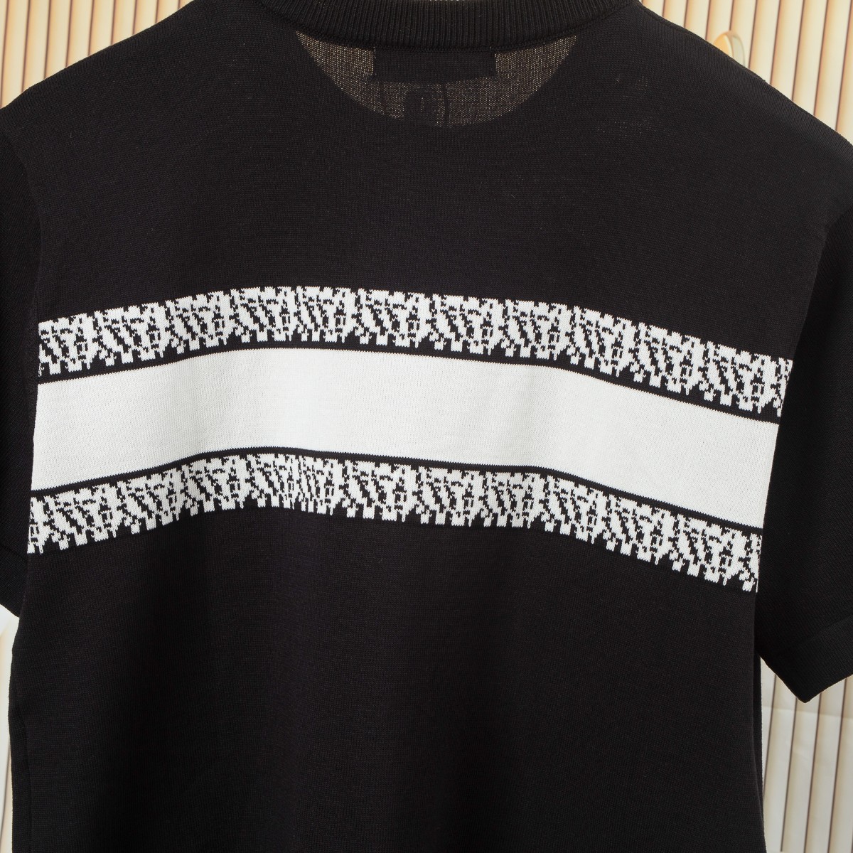 DIOR Classic Logo Striped Jacquard Knit Short Sleeve T-Shirt - Unisex 7 a1742260423992 7418