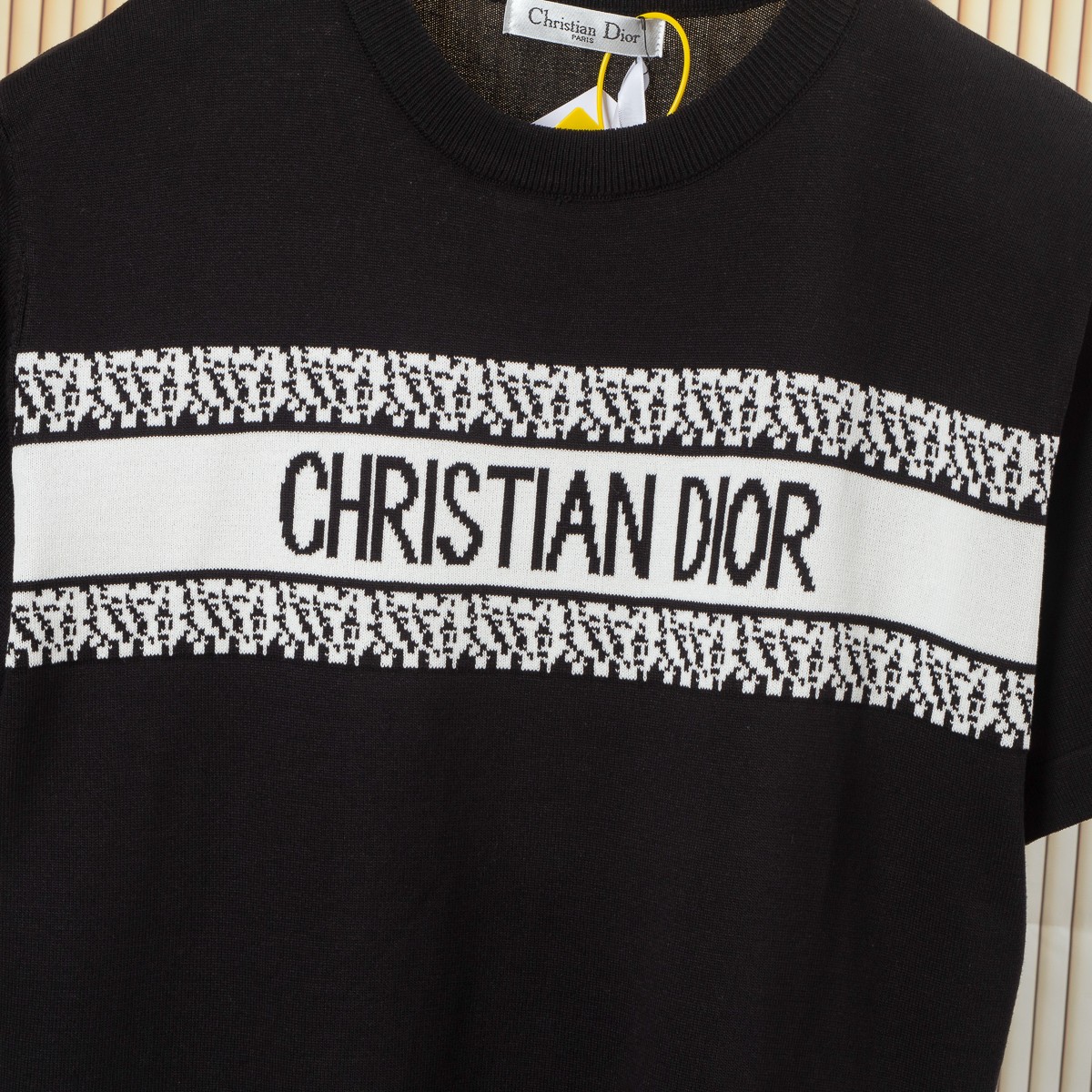 DIOR Classic Logo Striped Jacquard Knit Short Sleeve T-Shirt - Unisex 6 a1742260424034 4533