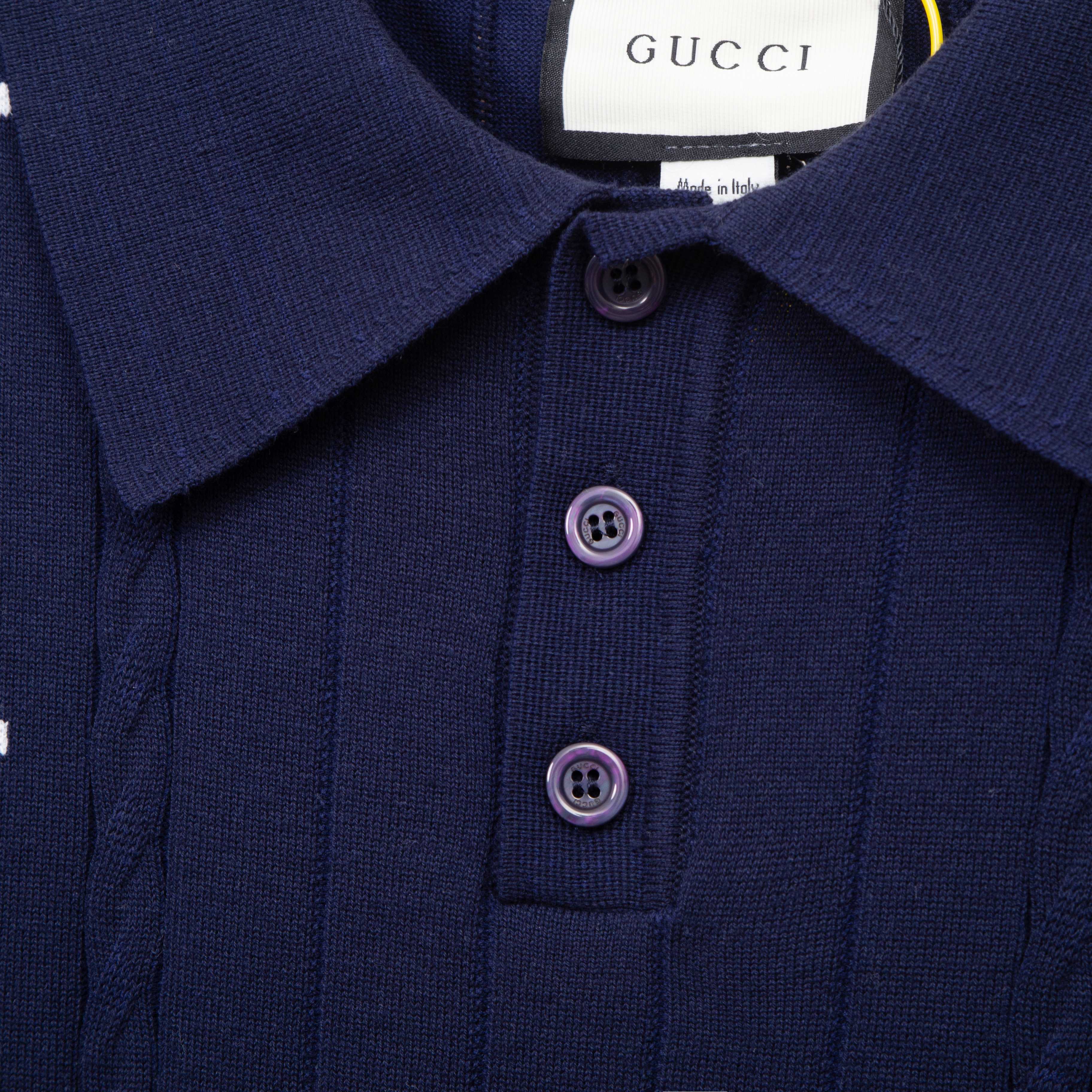 Gucci Polo de Punto con Logo GG para Hombre - Diseño Elegante y Cómodo 7 a1746677307984 0013