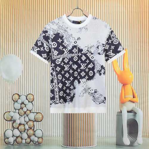 Louis Vuitton Watercolor Monogram Jacquard T-Shirt - Luxury Knitwear 1 Louis Vuitton Watercolor Monogram Jacquard T-Shirt – Luxury Knitwear