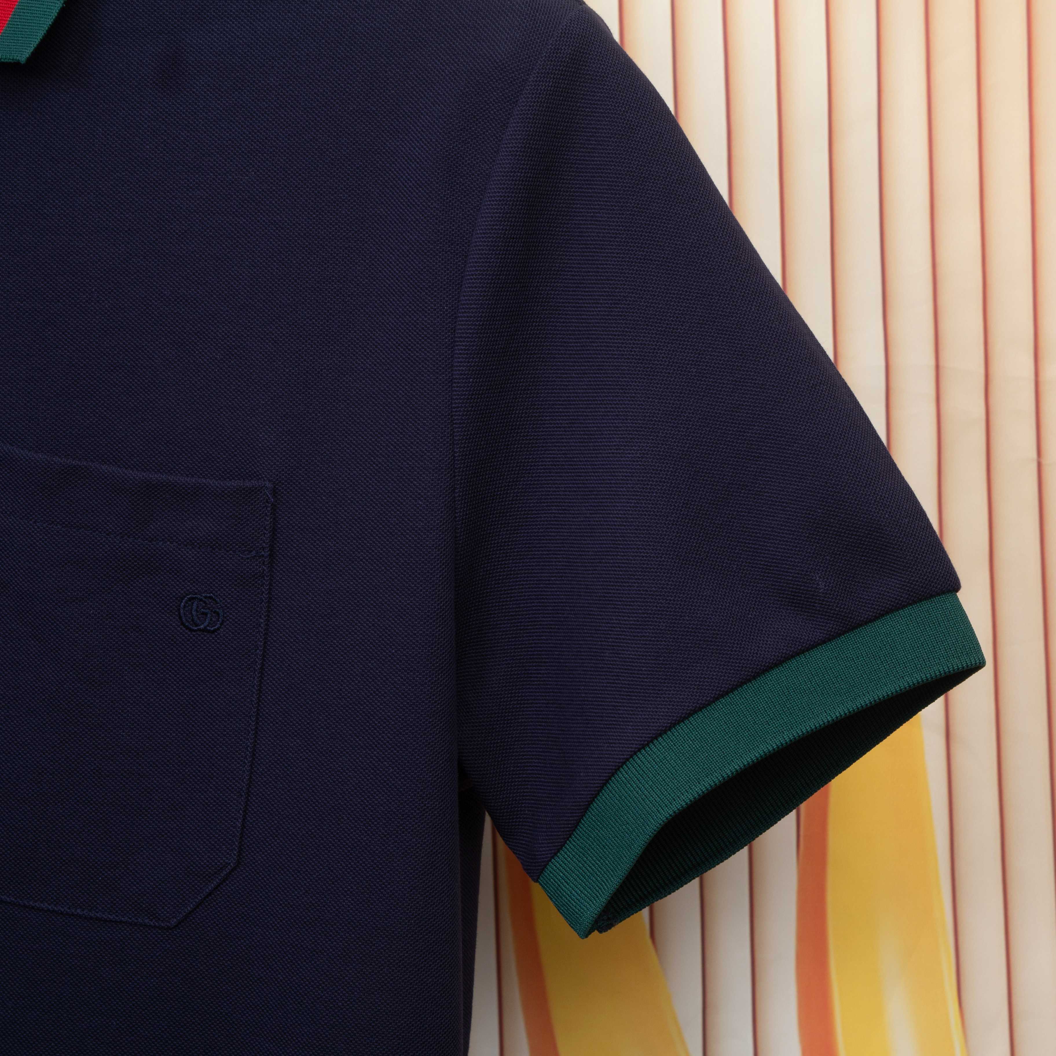 Polo Gucci con Doble G Bordada y Cuello en Contraste - Elegancia y Comodidad 8 a1747253827154 3806