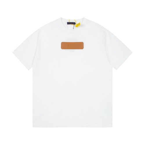 Louis Vuitton Embossed Leather Patch Knit Short Sleeve - High Quality 1 Louis Vuitton Embossed Leather Patch Knit Short Sleeve - High Quality