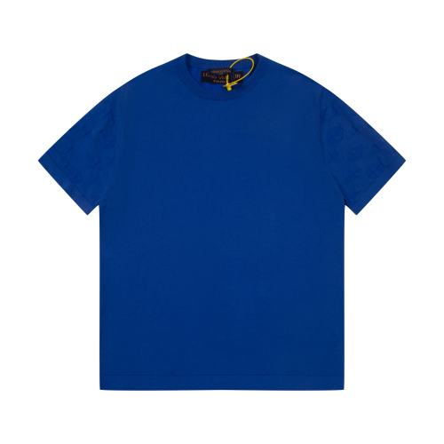 Louis Vuitton Camiseta de Manga Corta con Logotipo en Relieve Azul Eléctrico 24 Louis Vuitton Camiseta de Manga Corta con Logotipo en Relieve Azul Eléctrico