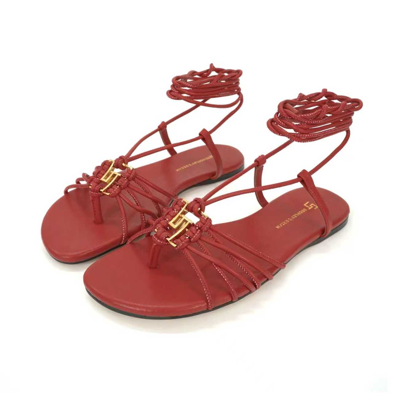 “504GJ Flat-Shoe Shoes: Stylish Straps, Branded Buttons, Fashionable and Elegant Design” - 图片 5