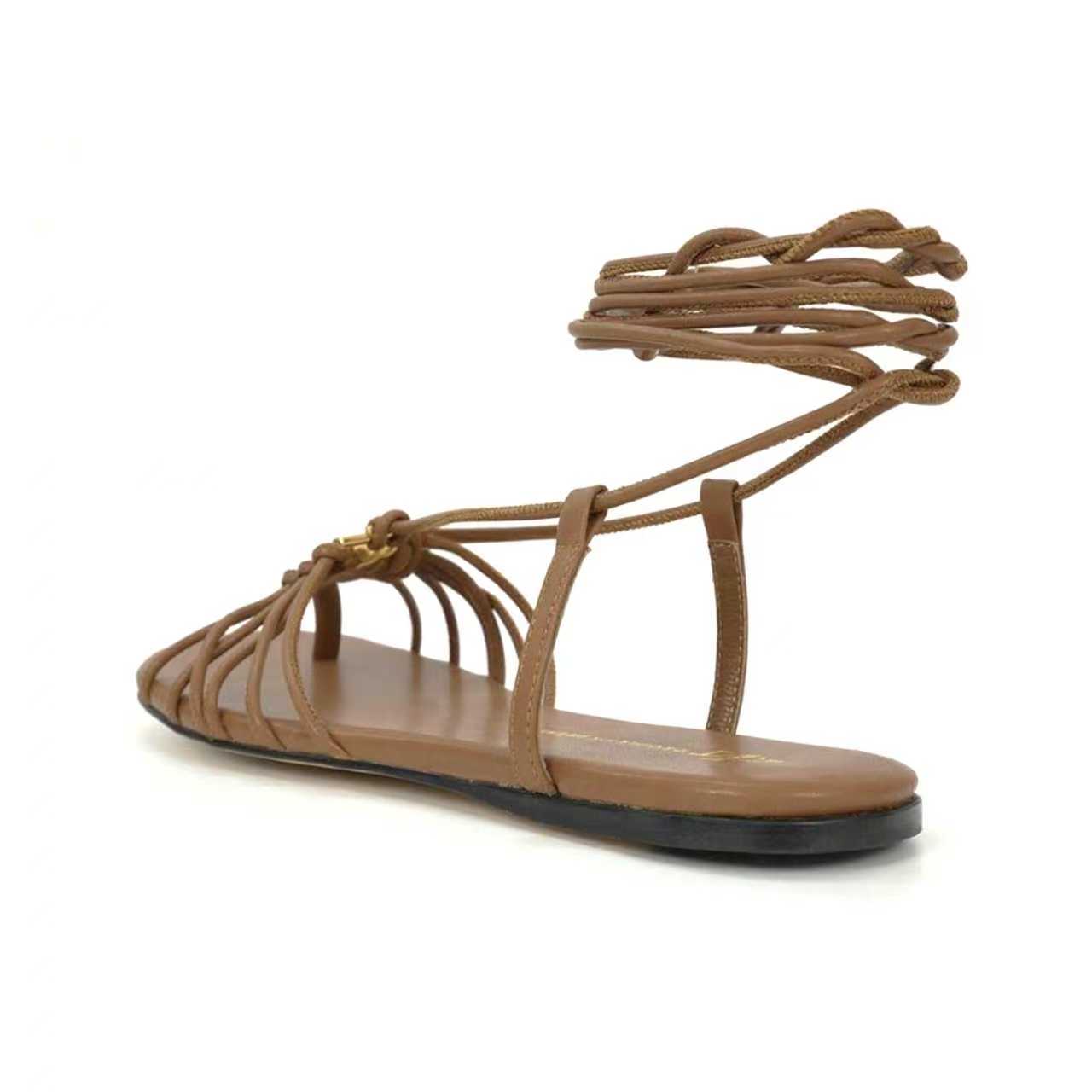 Title: 504GJ Brand Flat-Shoe Shoes with Ankle Straps, Metal Buttons – Elegant and Fashionable Design Summary: Stylish 504GJ flat shoes feature ankle straps, - 图片 5