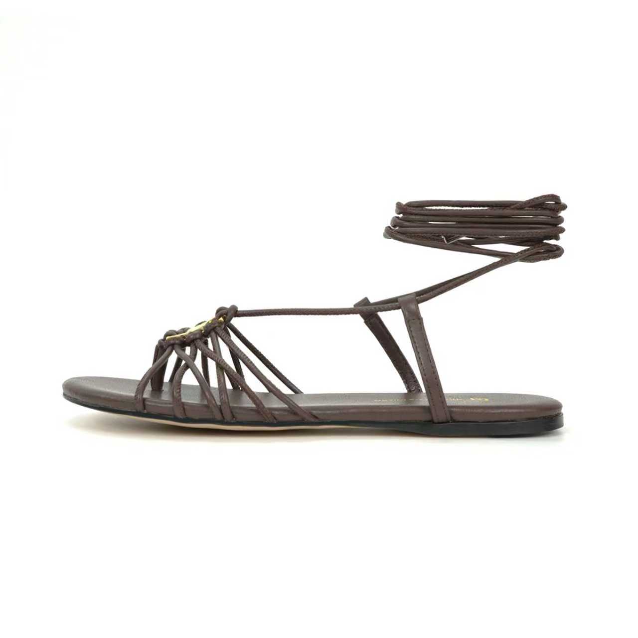 “504GJ Flat-Shoe Shoes with Ankle Straps, Metal Buttons: Recreational Fashion for Elegant and Personal Style” - 图片 5