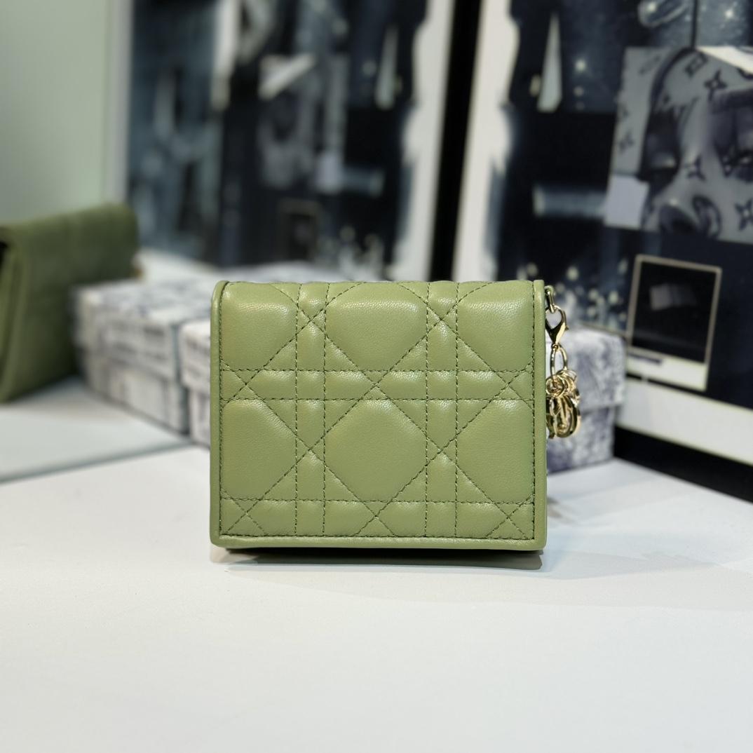 Esta mini billetera Lady Dior de PP S0178 tiene un diseño exquisito y es espaciosa. Está confeccionada en piel de corde…