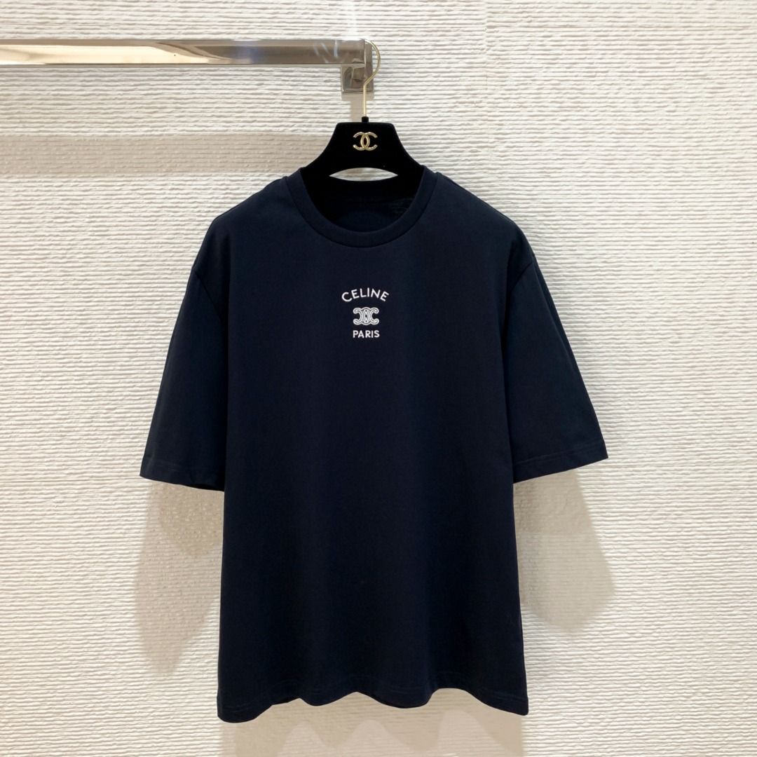 NO:775893,Ce home 26ss Arc de Triomphe small logo embroidered short-sleeved T-shirt black, white and gray SML, Celine-clothing, celine, T-shirt, tees, t-shirt,19860909Ce家26ss凯旋门小logo刺绣短袖T恤 黑白灰三色 SML,赛琳-服装,celine,T-shirt,tees，t-shirt,,Women's clothing