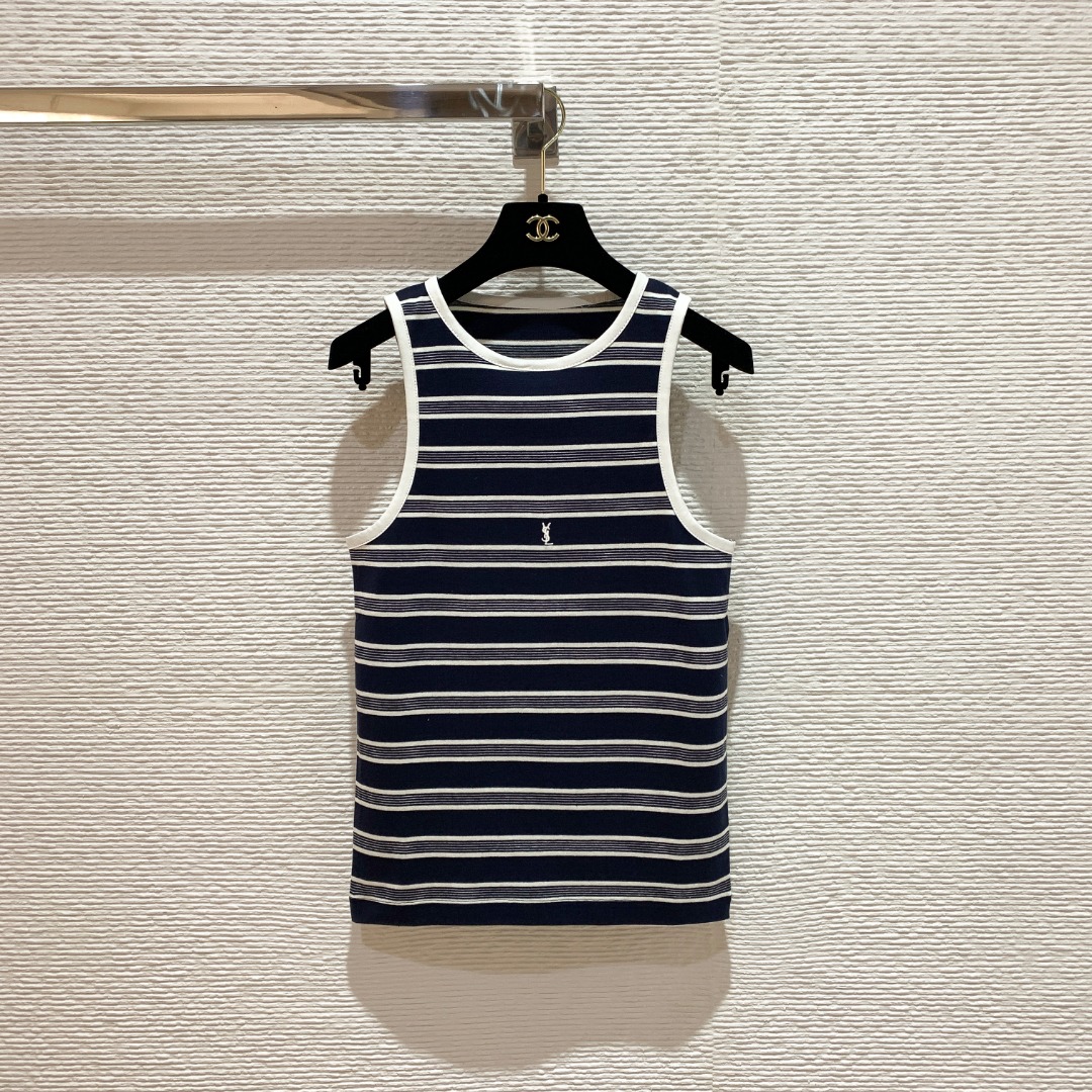 NO:775923,Ys home 26ss limited edition striped vest, the texture is very comfortable, exquisite logo embroidery, size SML, saint laurent-clothing, saint laurent,19860909Ys家26ss限定款条纹背心 质感很舒服,精致logo刺绣 码数SML,圣罗兰-服装,saint laurent,,Women's clothing