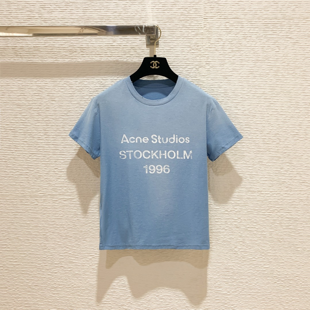 NO:821647,AC Home 26 new products 1996 tie-dye printed blue T-shirt cotton knitted plain fabric, retro old and dirty design SML, women's clothing, chanel, tees, t-shirt,19860909AC家26新品1996扎染印花蓝色T恤 棉质针织平纹面料,复古做旧做脏设计 SML,女装,chanel,tees，t-shirt,,Women's clothing
