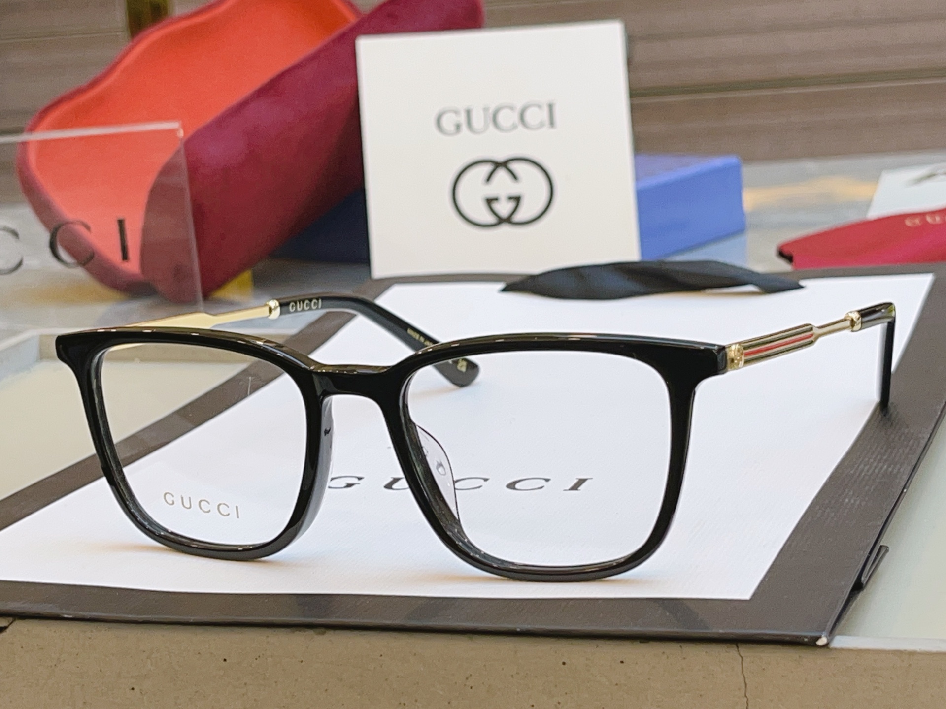 ，【GUCC*】古*驰新款眼镜架，GG1526OA，SIZE52口19-145 