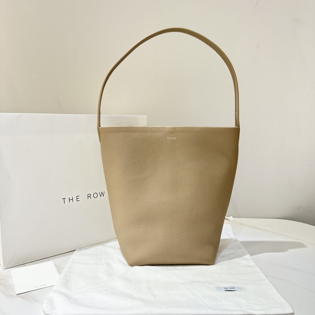 THE ROW 中號 水桶包 羊皮 奶茶色