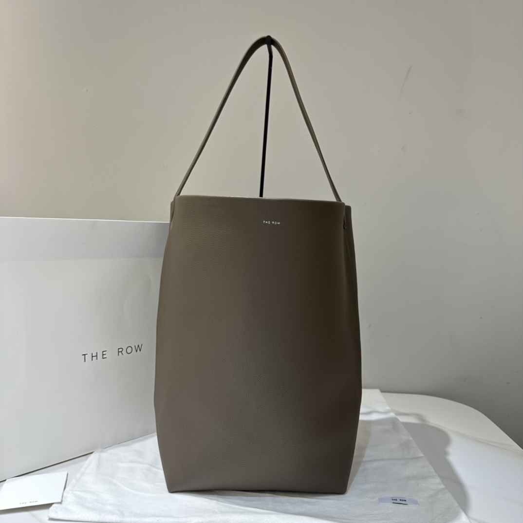 THE ROW 大號 水桶包 羊皮 大象灰