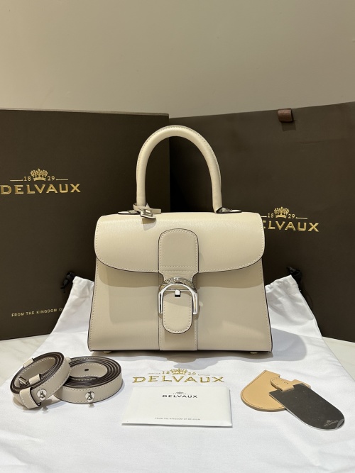 Delvaux Brillant PM Sesame Gray Box Leather Top Handle Bag with Adjustable Strap 1 Delvaux Brillant PM Sesame Gray Box Leather Top Handle Bag with Adjustable Strap
