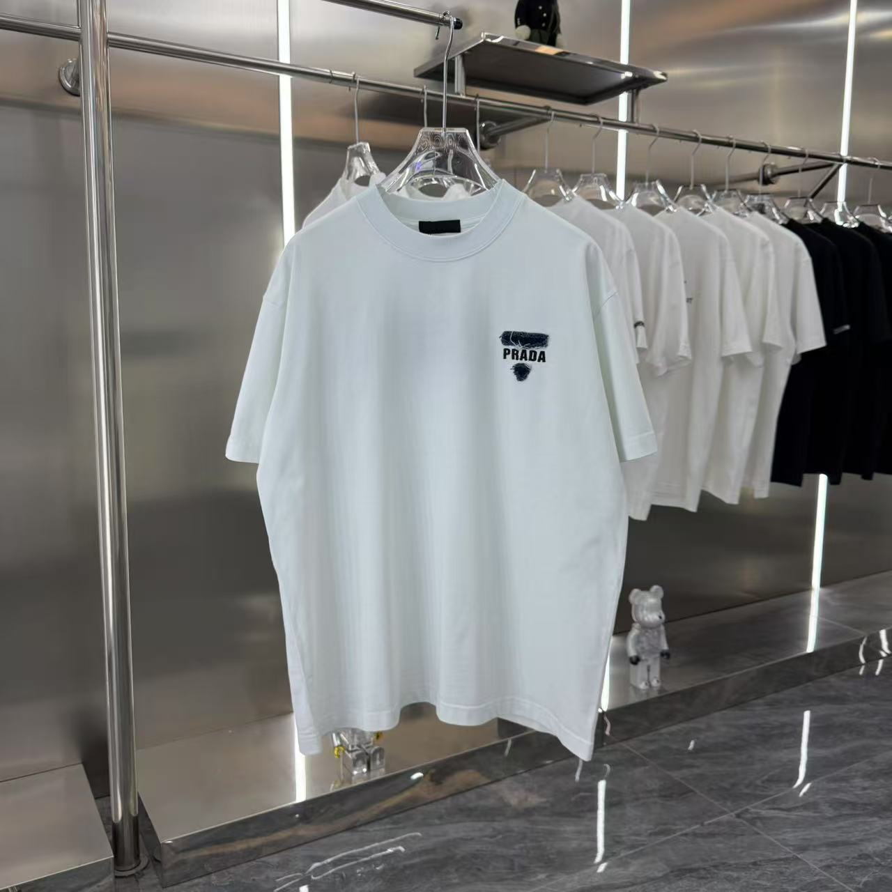  PAD 2025春夏新款 牛仔贴布绣圆领短袖tee 实物很棒男女同款宽松版 尺码S M L XL XX