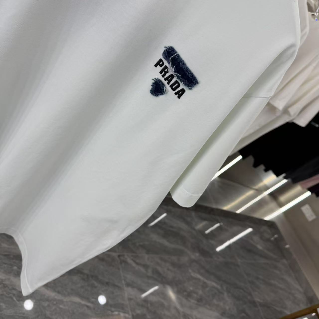  PAD 2025春夏新款 牛仔贴布绣圆领短袖tee 实物很棒男女同款宽松版 尺码S M L XL XX