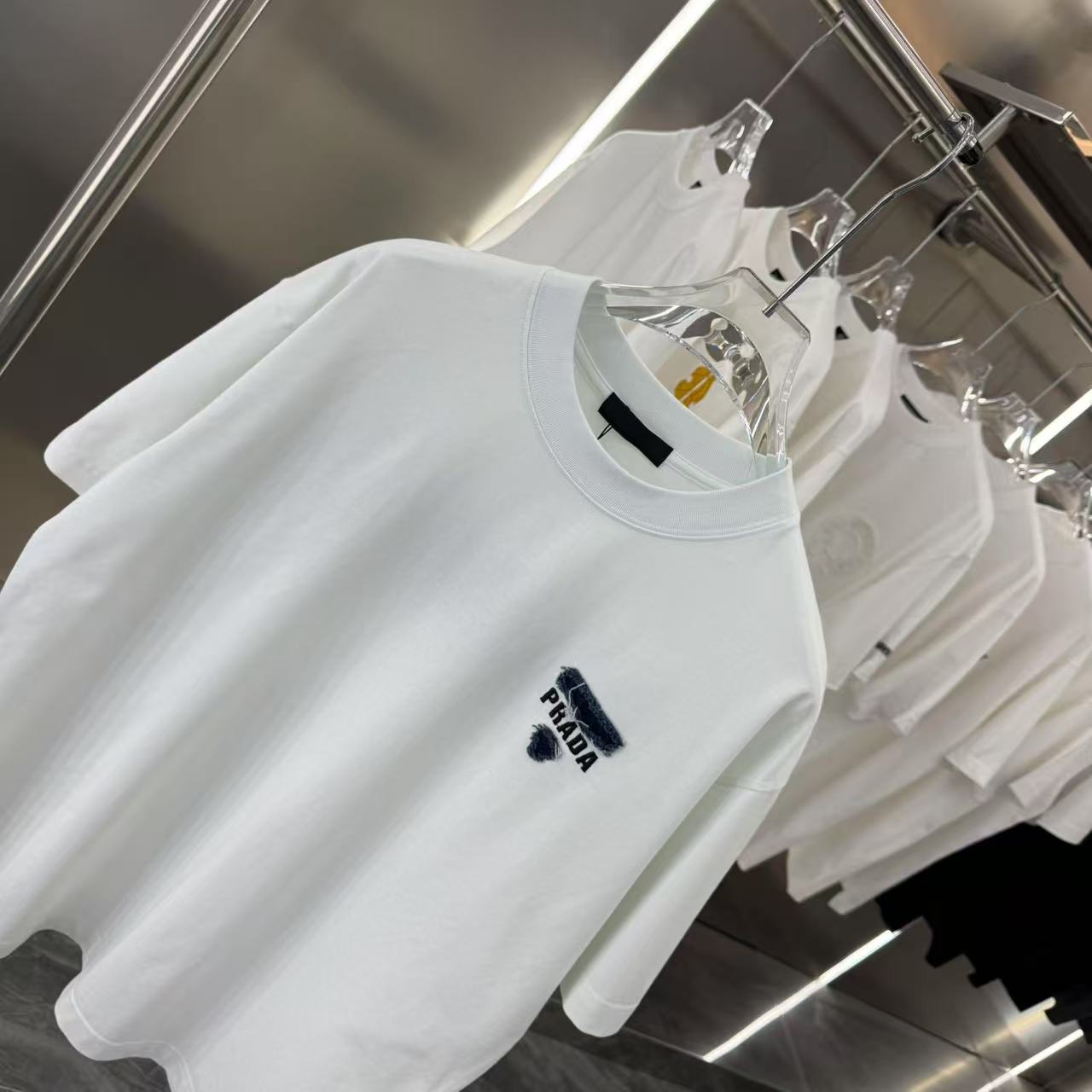  PAD 2025春夏新款 牛仔贴布绣圆领短袖tee 实物很棒男女同款宽松版 尺码S M L XL XX