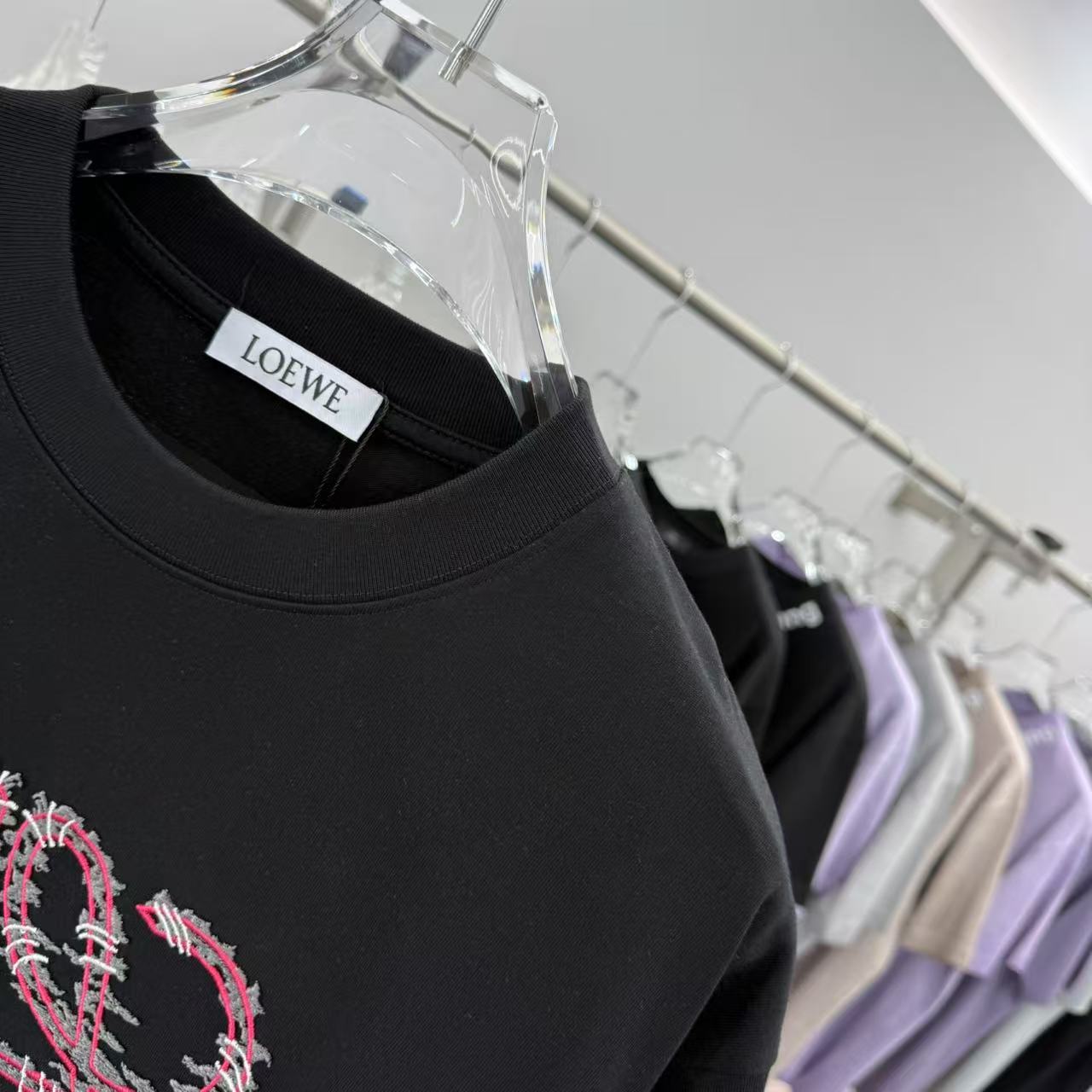 Loewe Embroidered Logo T-Shirt Unisex Cotton Tee Short Sleeve Top 4 i1754801882514 7049 0 3