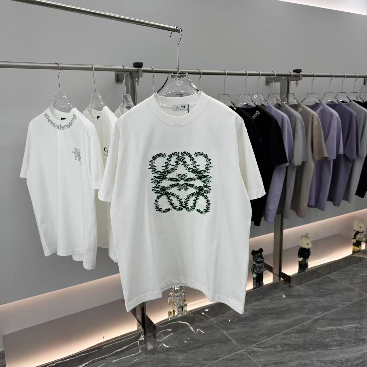 Loewe 2025 Embroidered Logo Cotton Tee - Unisex Relaxed Fit