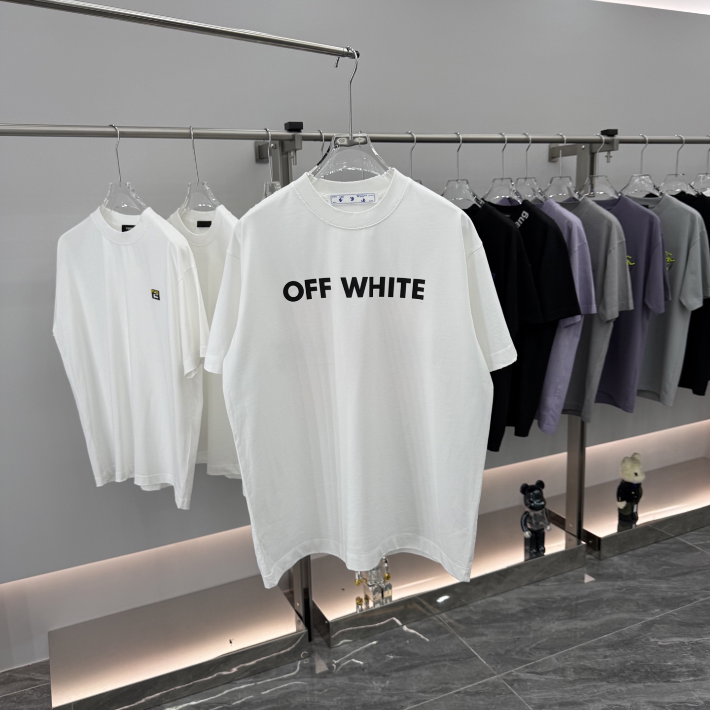 Off White 2025 Flocked Logo Tee - Washed, Distressed, Unisex Fit 1 i1755931343151 6646 0 0