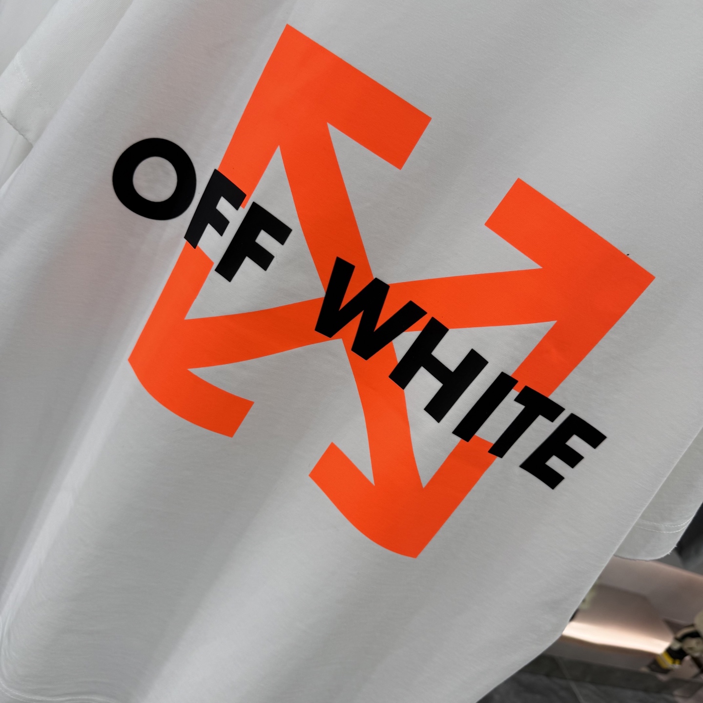 Off White 2025 Flocked Logo Tee - Washed, Distressed, Unisex Fit 8 i1755931345316 5702 0 7