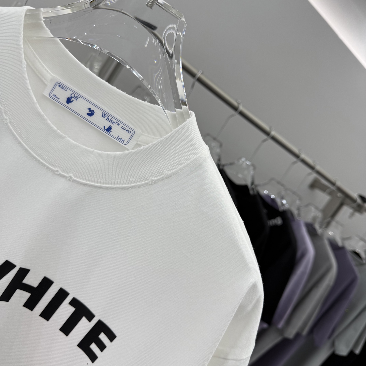 Off White 2025 Flocked Logo Tee - Washed, Distressed, Unisex Fit 4 i1755931346363 1574 0 3