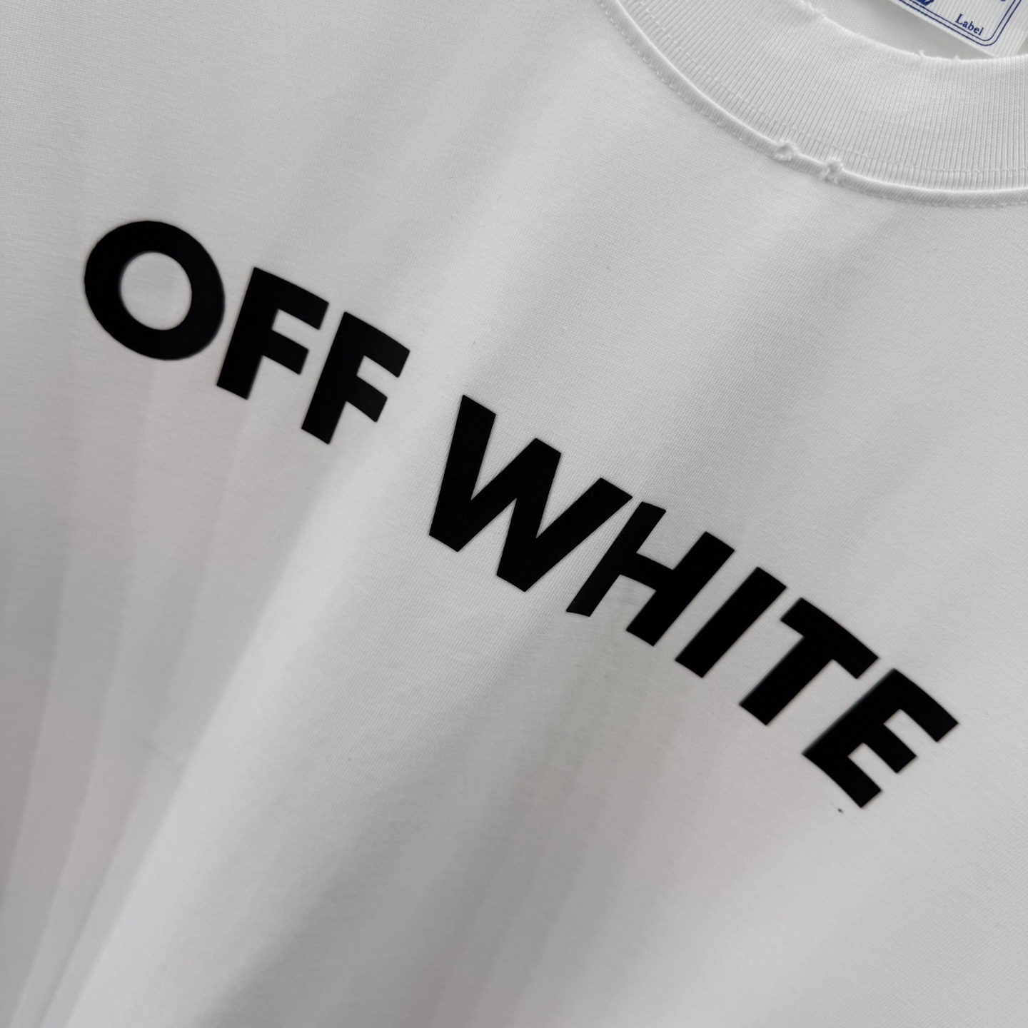 Off White 2025 Flocked Logo Tee - Washed, Distressed, Unisex Fit 6 i1755931346372 2462 0 5